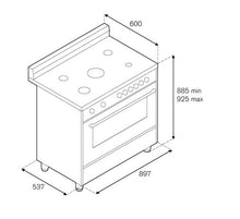 Load image into Gallery viewer, PRE-ORDER Bertazzoni La Germania RIS95C 61L BX - Free Standing Cooker 90cm