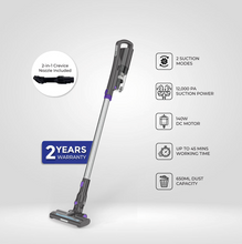Load image into Gallery viewer, NNIO N6660SVC Cordless Stick Vacuum Cleaner, 140W DC Motor, 4-12kPA Suction