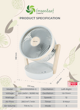 Load image into Gallery viewer, Mistral MHV1012DRW-G - (Climate Voucher] 10” DC High Velocity Desk Fan With WIFI &amp; Remote