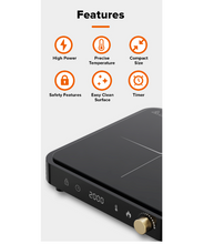 Load image into Gallery viewer, Cornell CICS501BK Induction Cooker 2000W with Premium Stainless Steel Pot