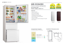 Load image into Gallery viewer, Mitsubishi MR-CGX41EX Bottom Freezer Refrigerator (3 Door)
