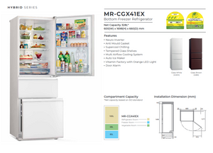 Mitsubishi MR-CGX41EX Bottom Freezer Refrigerator (3 Door)
