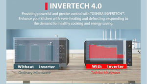 Toshiba MV-TC26TF(BK) Black Ceramic INVERTECH™4.0(inverter) Interior Microwave + Grill + Convection + Health Air Fry, 26L